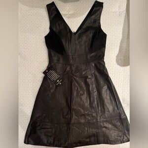 NWT Bebe Genuine Leather Dress